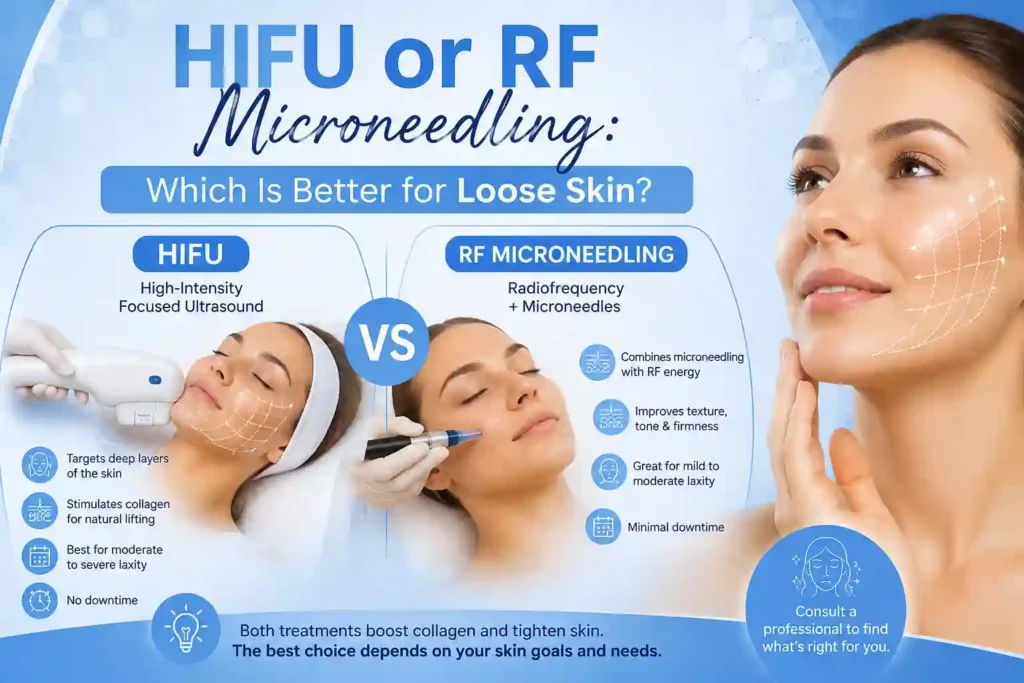 Lost the Weight but Not the Loose Skin? What You Should Know 2 HIFU or RF Microneedling: Which Is Better for Loose Skin Busby?